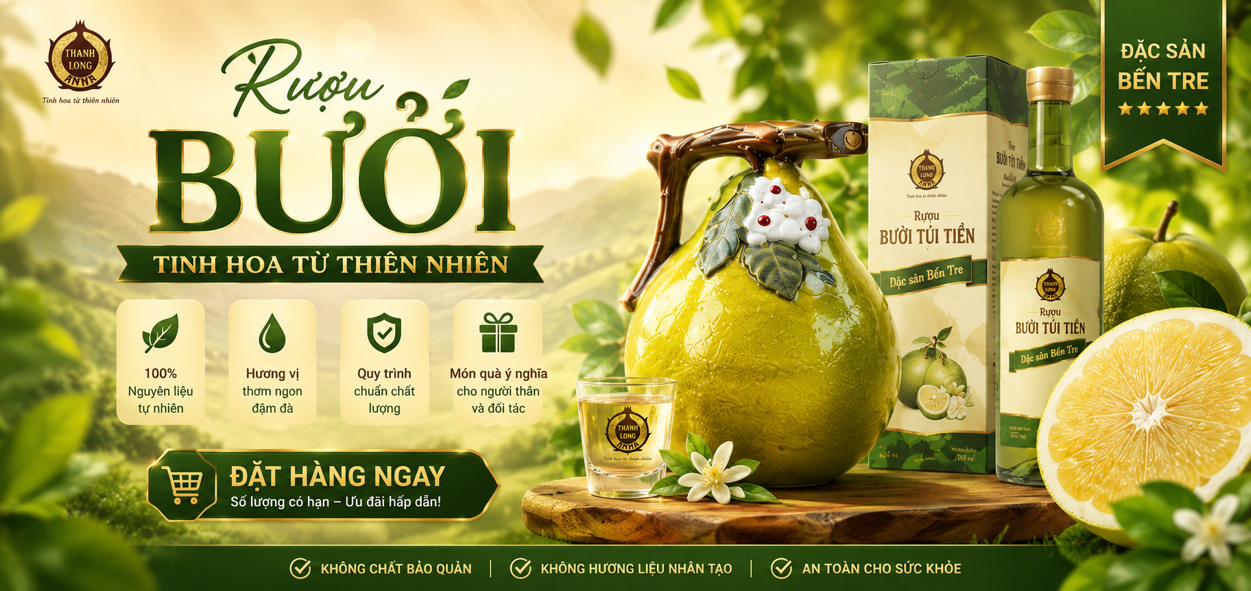 Rượu Bưởi Tân Triều Banner